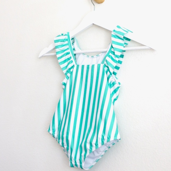 NEW! Kenny Flowers Kiddy Flowers The Lanai Ruffle One Piece UPF 50+ Girls SZ 10 - Picture 11 of 13